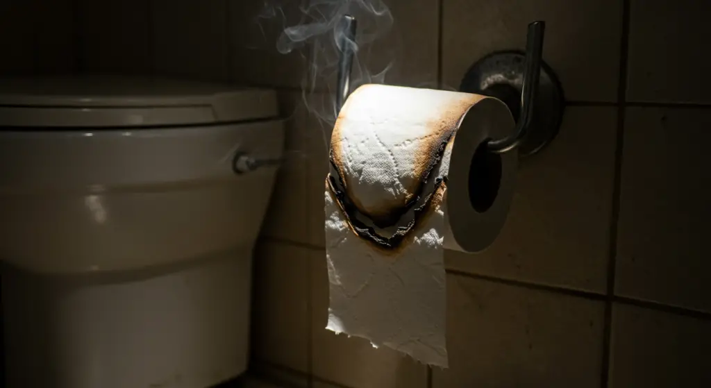 Burn the toilet paper roll in the bathroom, you won’t be able to do without it anymore