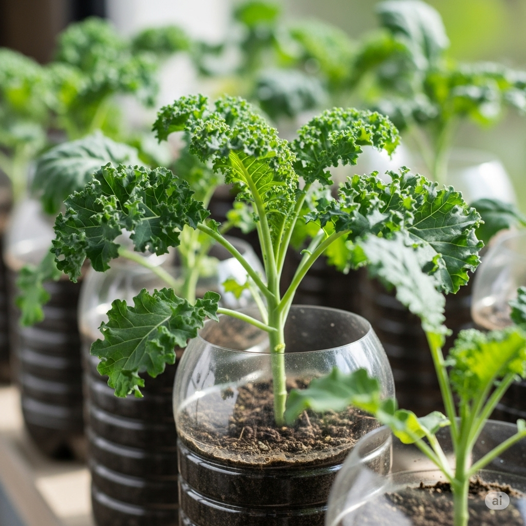 DIY Kale Farm with Nothing But Plastic Bottles
