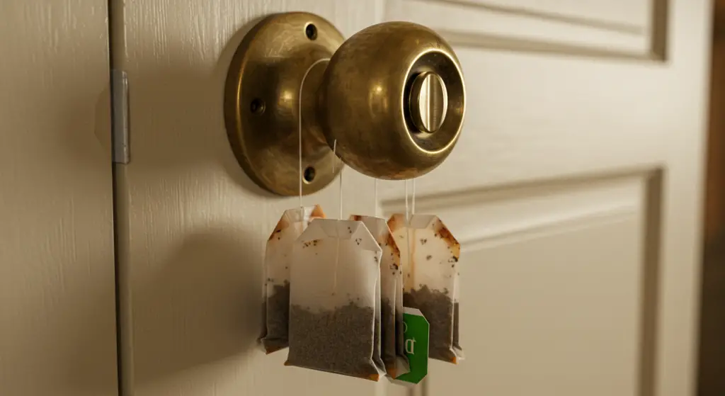 Don’t throw away used tea bags, hang them on the doorknob: you’ll save a lot of money.