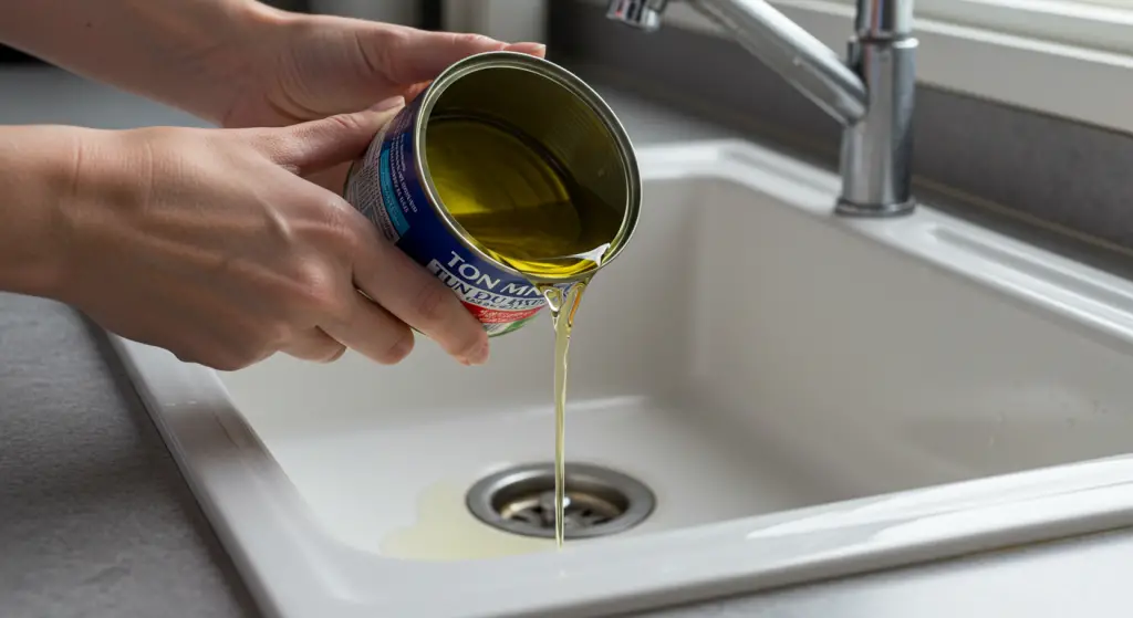Never Drain Canned Tuna Oil in the Sink: Here’s Why